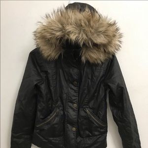 Women’s XS Aeropostale fur lined hood coat